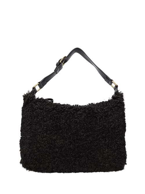 Borsa in tessuto LA CARRIE | TEDDY BIG SHOULDER BAGNERO